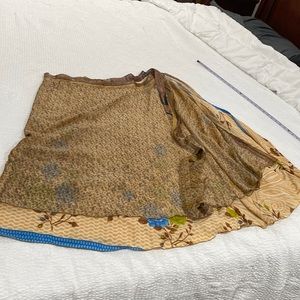 Gorgeous SARI wrap skirt. Reversible. 80% silk 20% viscose